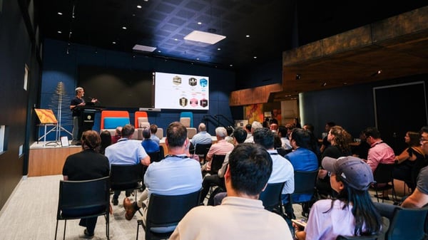 Delegates at a presentation on the 2025 Pawsey Supercomputer tour